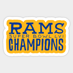 Los Angeles Raaaams 23 champions Sticker